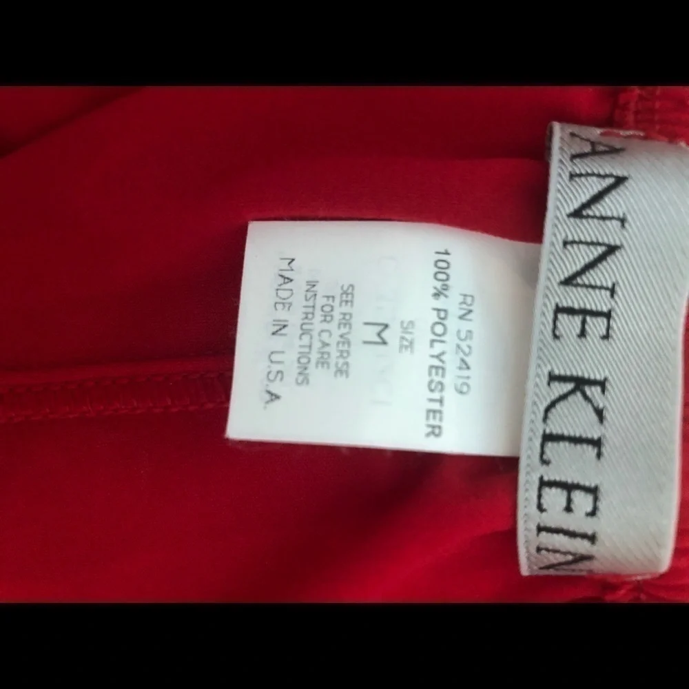 NWT Anne Klein Red Beach Coverup pants